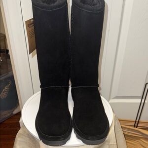 Brand New BearPaw Women’s Elle Tall Water Resistant Black Boots Sz 9